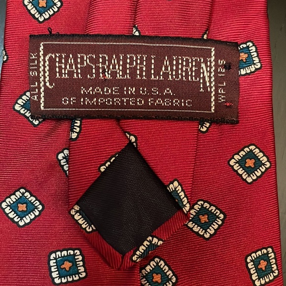 RALPH LAUREN Chaps Men’s Necktie Red Silk Necktie. 57” - Picture 3 of 4